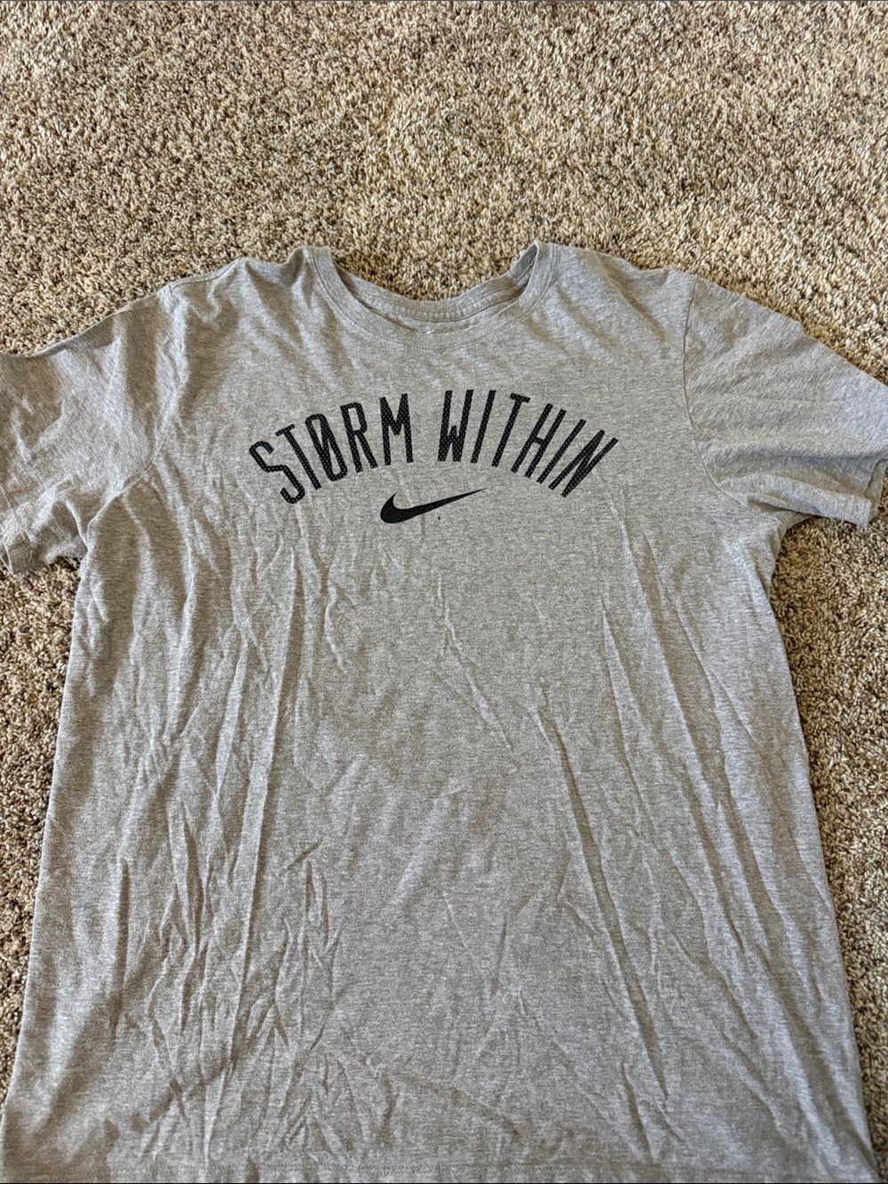 Nike Gray 'Storm Within' Short Sleeve Graphic Tee